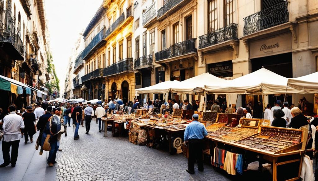 Feira de antiguidades em San Telmo