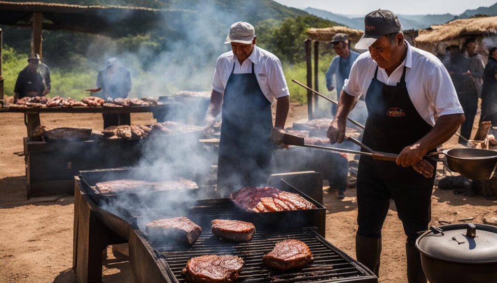 Maestro da grelha no Asado Argentino