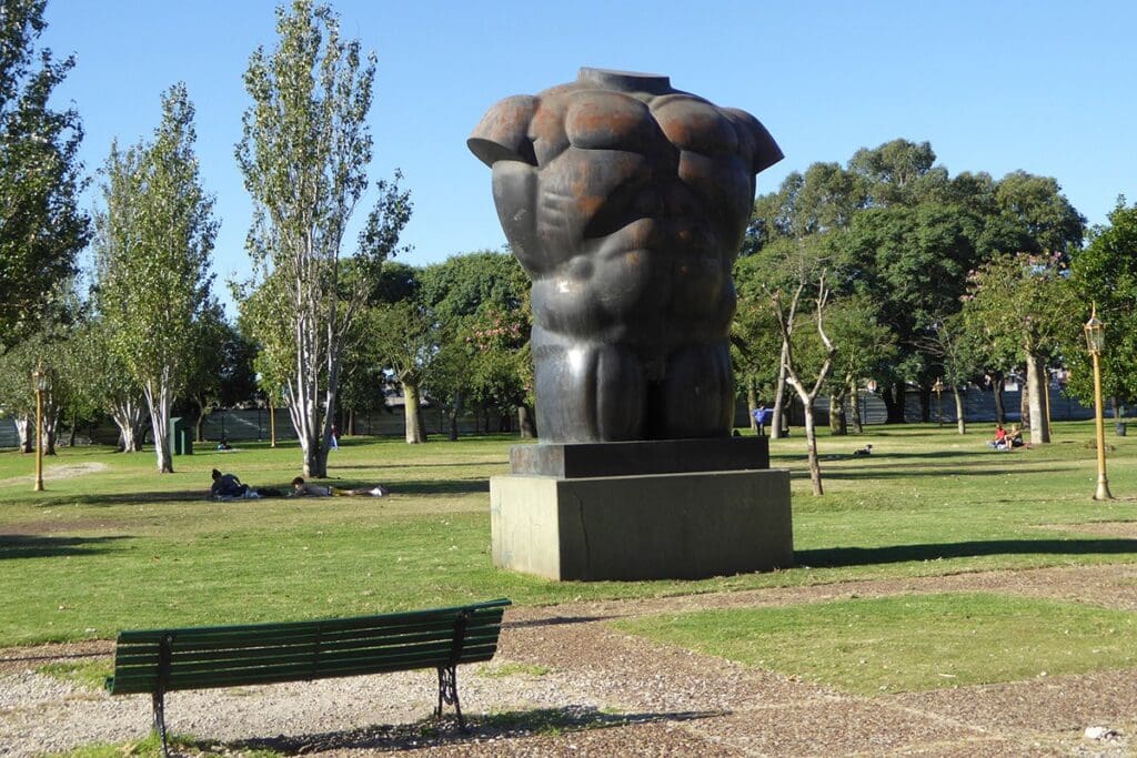 sculptures at carlos thays botanical garden