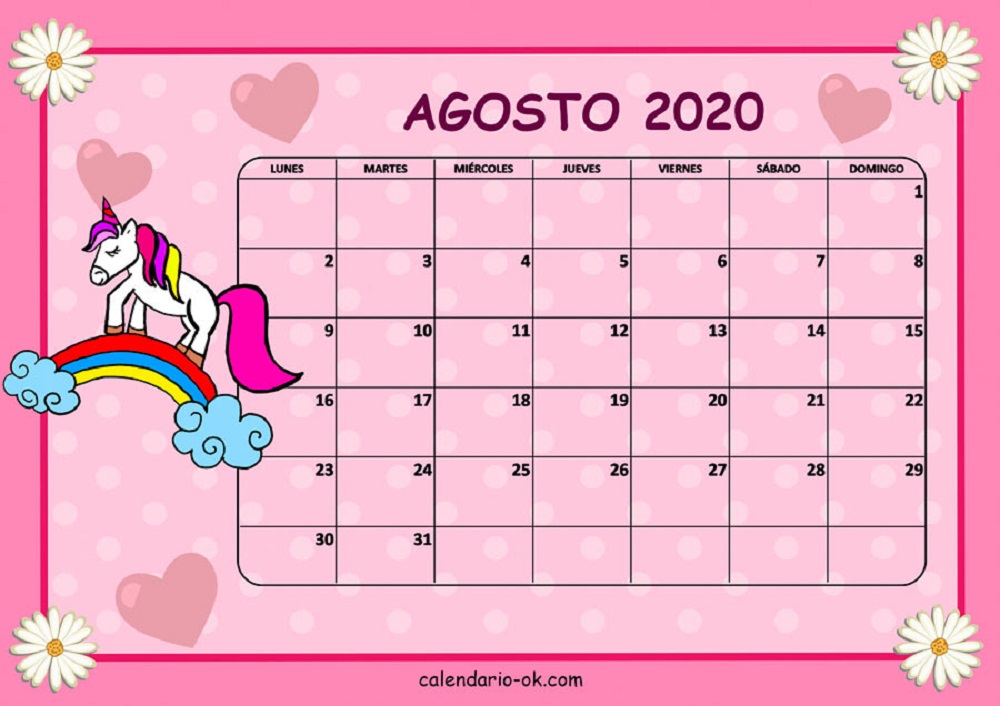 The eighth month of the year in Spanish, agosto in the calendar.