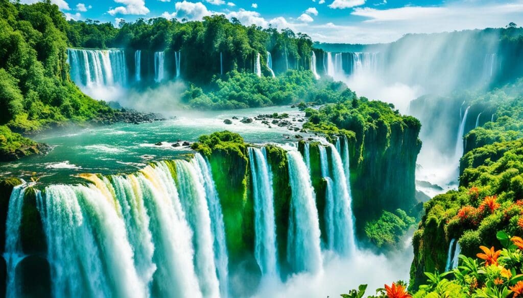 Breathtaking view of Iguazu Falls