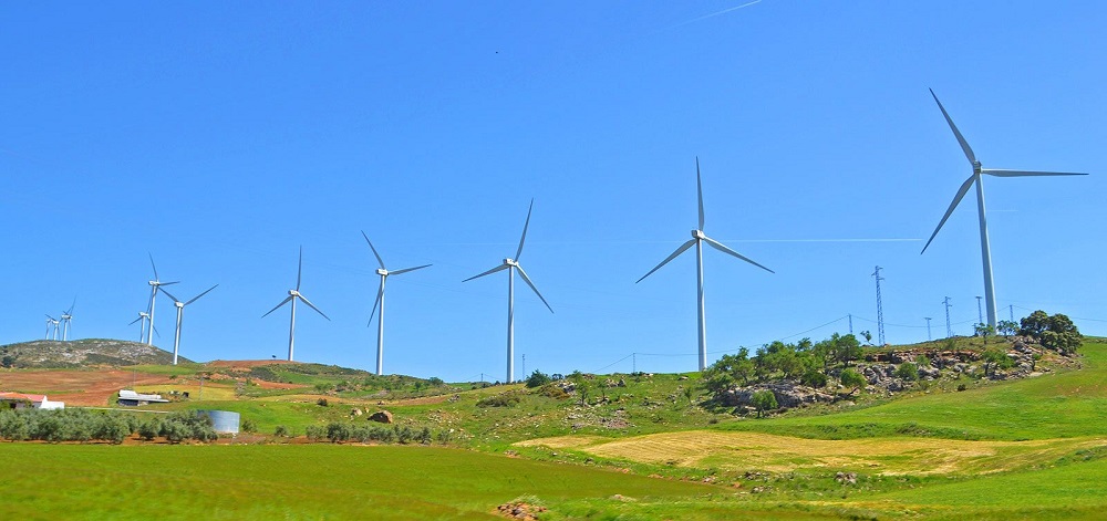 Carratracas´s wind farm in Malaga, Andalusia, Spain. A wonderful sunny and windy day.