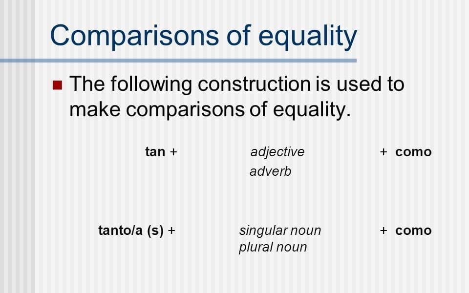 Comparisons