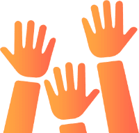 raising hands icon