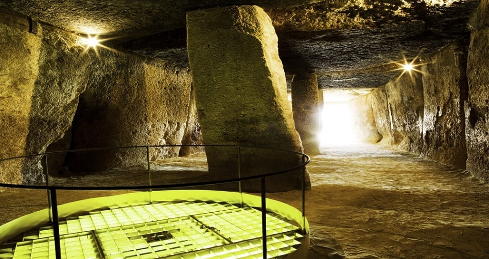 A wonderful view of one of the Dolmenes de Antequera