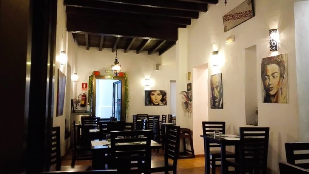 A traditional Spanish restaurant in Malaga, Andalusia, Spain. One of the best paella is cook there.