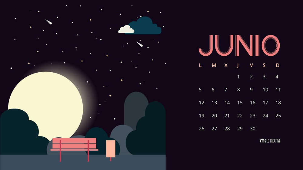 The sixth month of the year in Spanish, junio in the calendar.
