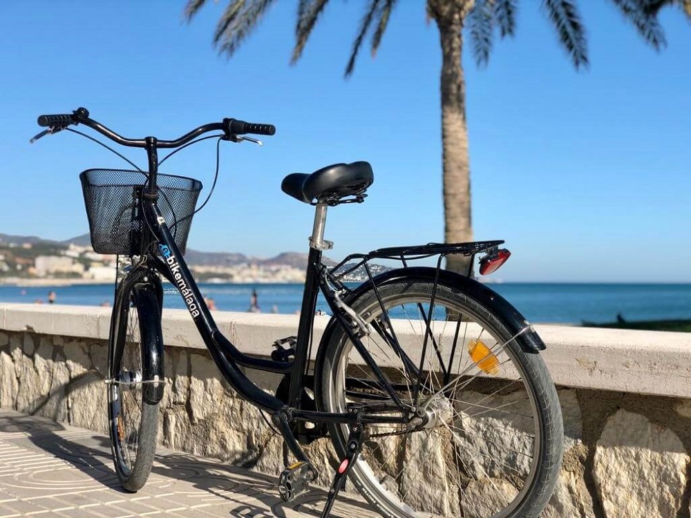 Bike rental in Malaga, Andalusia, Spain.