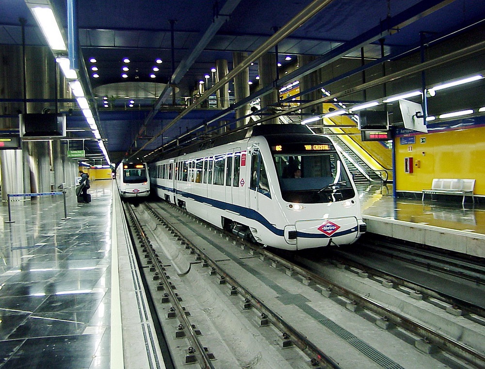 The Madrid metro in Spain.