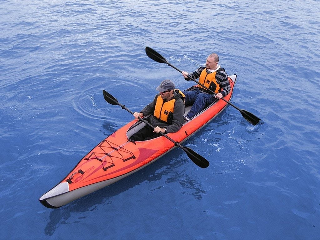 Two man kayaking in Torrox Costa.