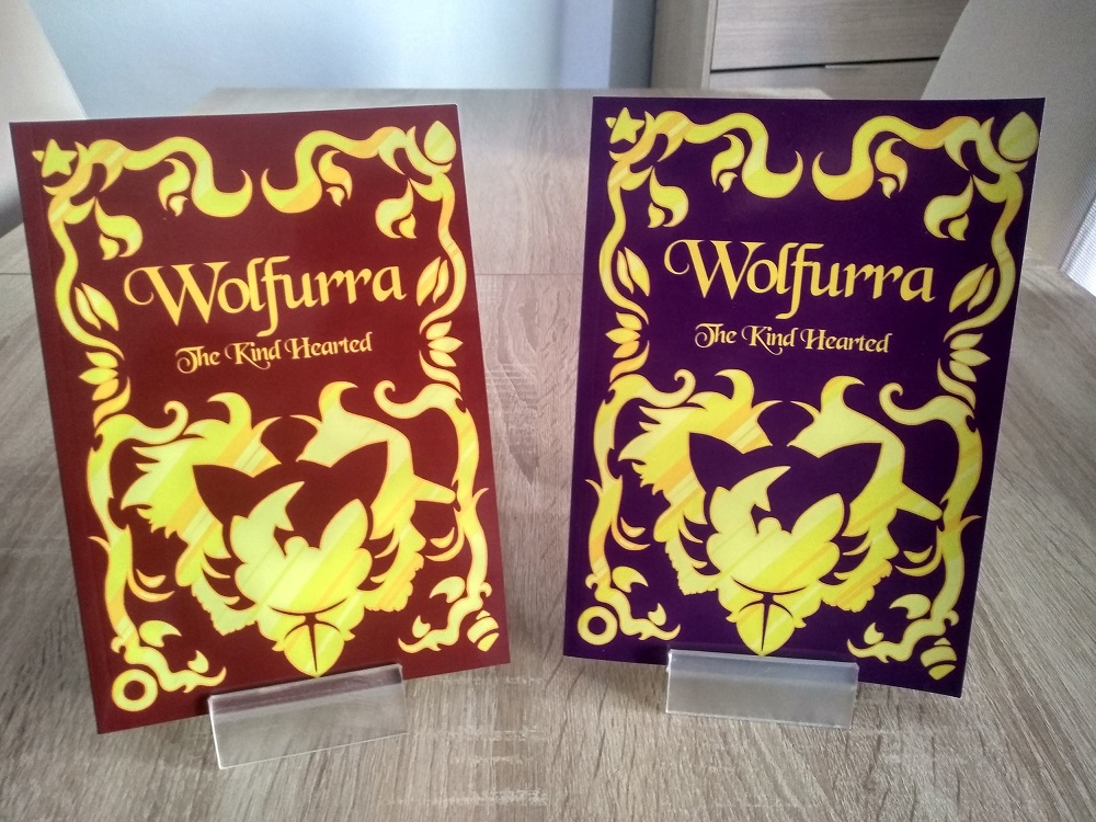 The art book "Wolfurra The Kind Hearted", made by Eric Rodríguez and Fernando Caminos for Juegaterapia.