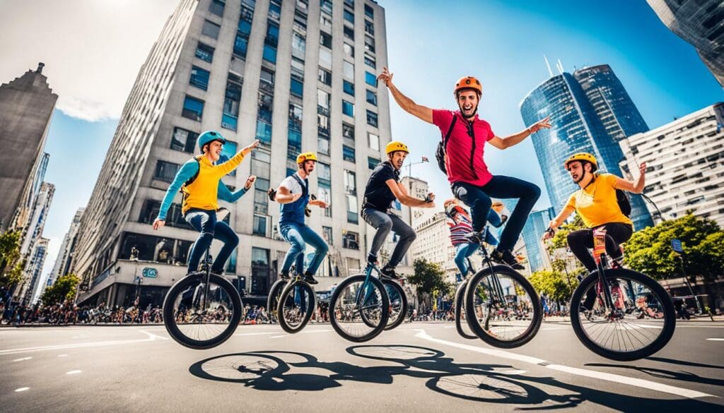 Unicyclists Buenos Aires