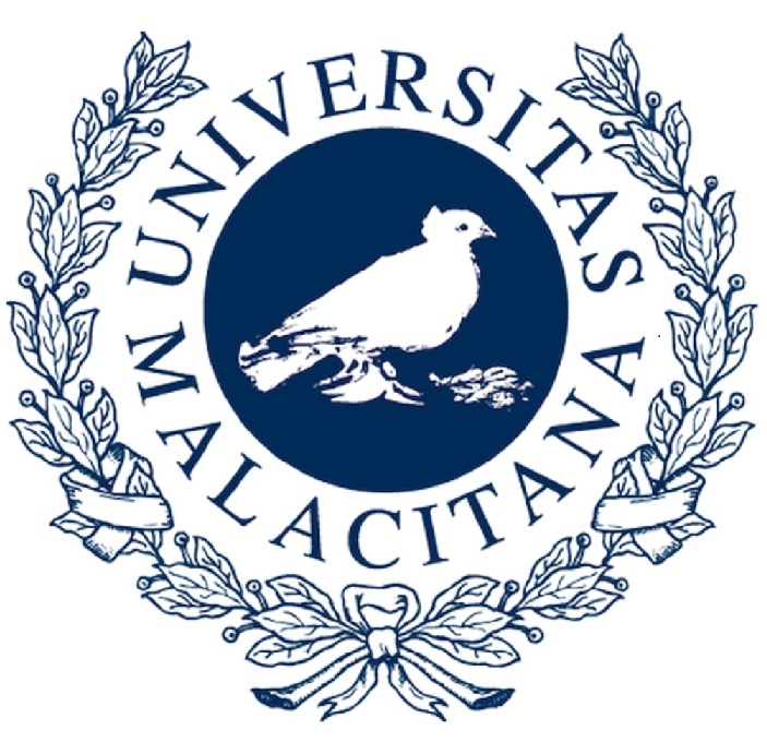 The logo of the University of Malaga (UMA), showcasing a unique and modern design that combines stylized letterforms 'U,' 'M,' and 'A,' representing the initials of the university, with a vibrant color palette, symbolizing the institution's commitment to innovation and academic excellence.