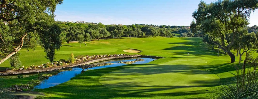 The famous Valderrama Golf Club´s 17th hole, La Cascada.