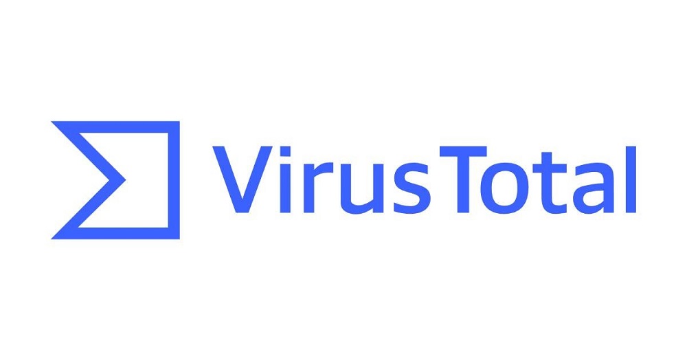 VirusTotal's logo, featuring a magnifying glass inspecting a file, symbolizing its function as a cybersecurity tool.