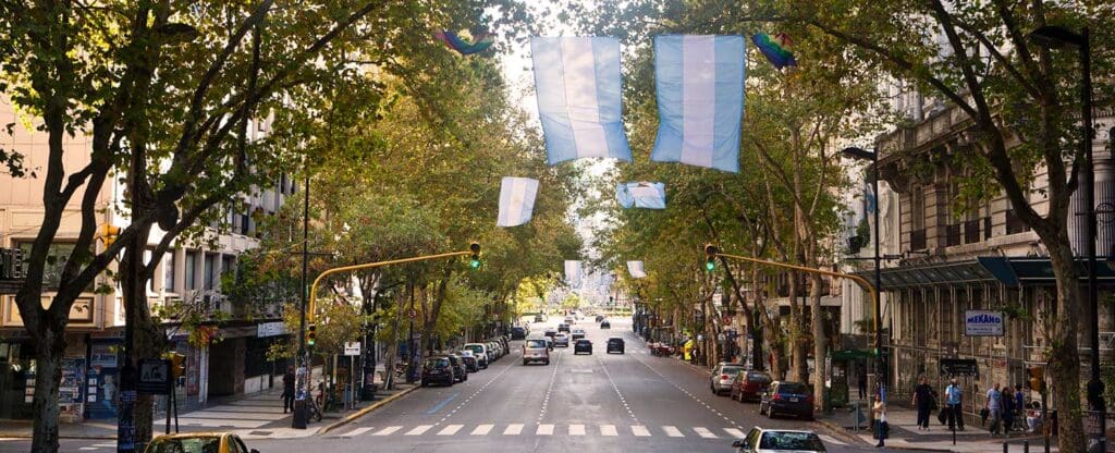 Mayo Avenue in Buenos Aires Argentina