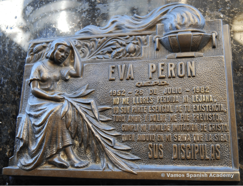 Evita Eva Peron Tomb in Recoleta Cemetery 
