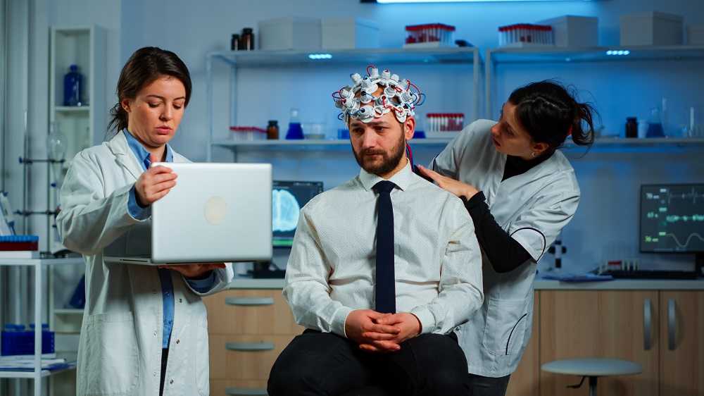 Neuroscience experts working in a research laboratory for studying Microglia Cells.
