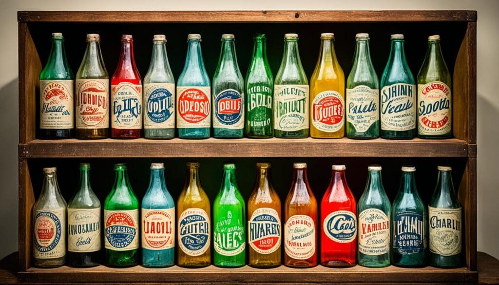 vintage soda bottles